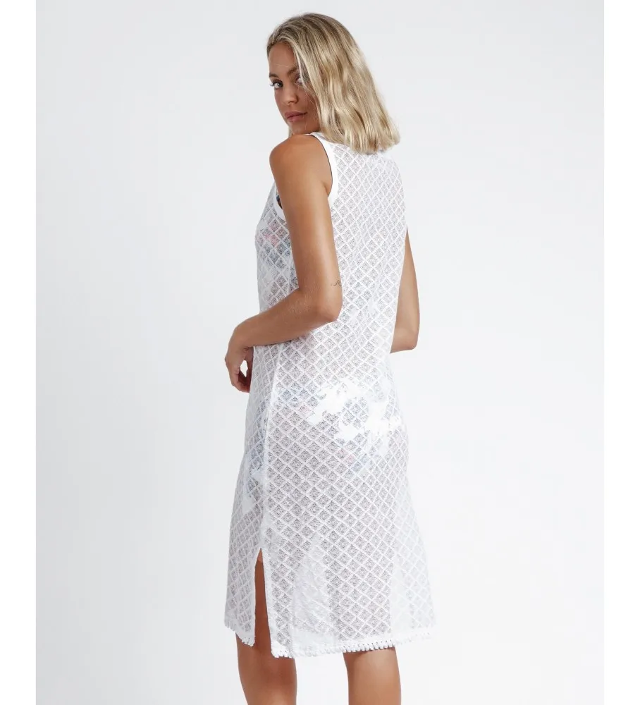 ADMAS VESTIDO SIN MANGAS BASIC BLANCO