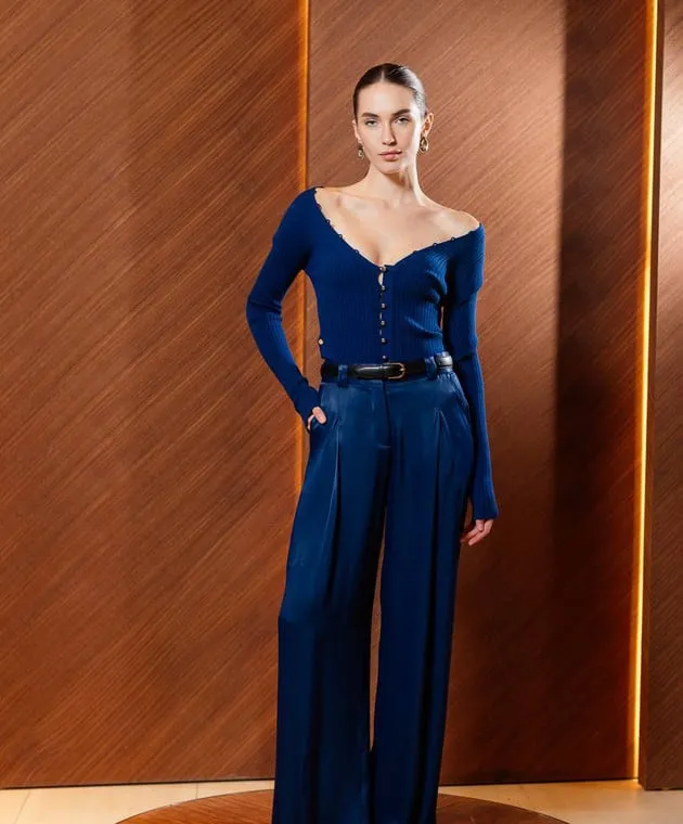 AERON Wellen blue pants