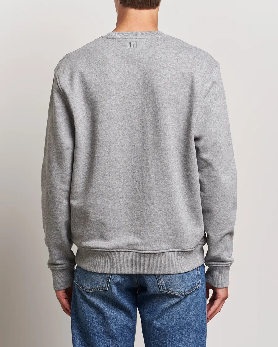 AMI Heart Logo Sweatshirt Heather Grey