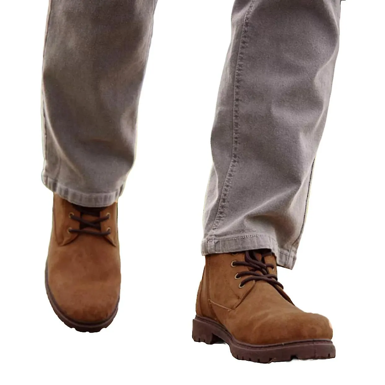 Atlas For Men Mens Split Leather Side Zip Ankle Boots