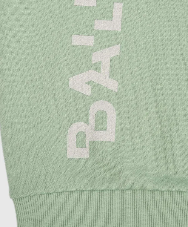Balmain Children's green sweatshirt with a logo