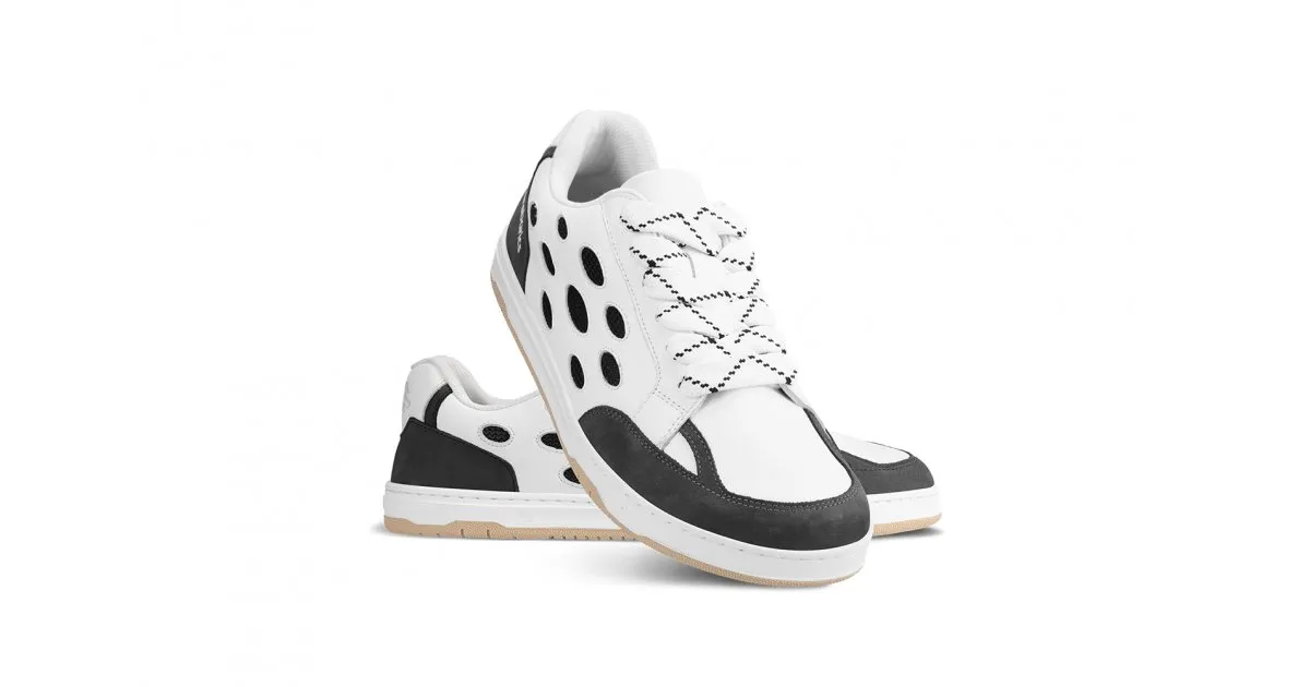 Barefoot Sneakers Barebarics Fusion - White & Charcoal