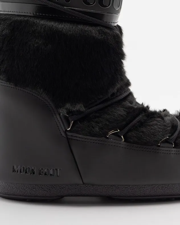 Botas Moon Boot Icon Faux Fur Negro