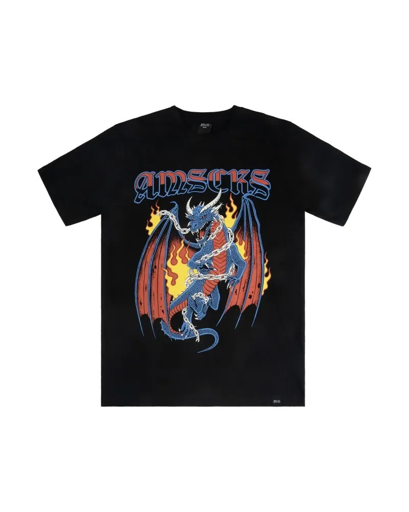 Camiseta american socks negra dragonforce tee