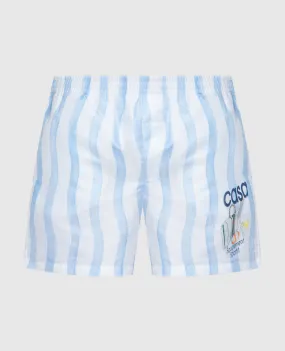 Casablanca White Wave swim shorts