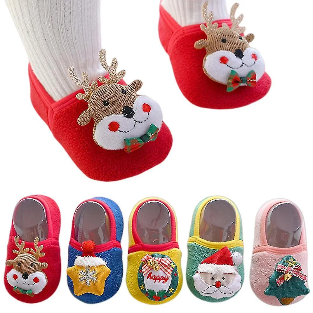 Christmas Baby Footwear Cartoon Girls Boys Floor Sock