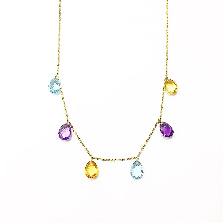 Collar Oro con piedras semipreciosas