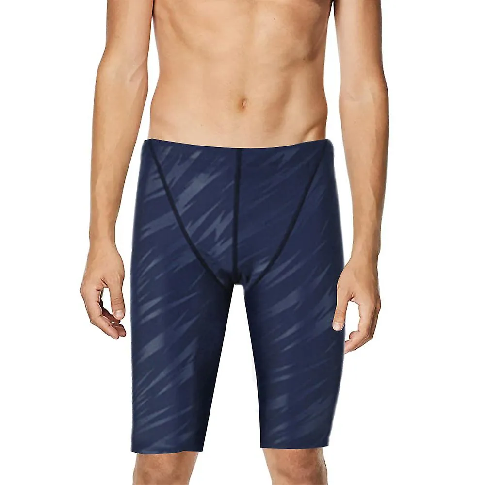 Dark blue waterproof swimming pants Men's swimming suit equipped with quick-drying hot spring pants