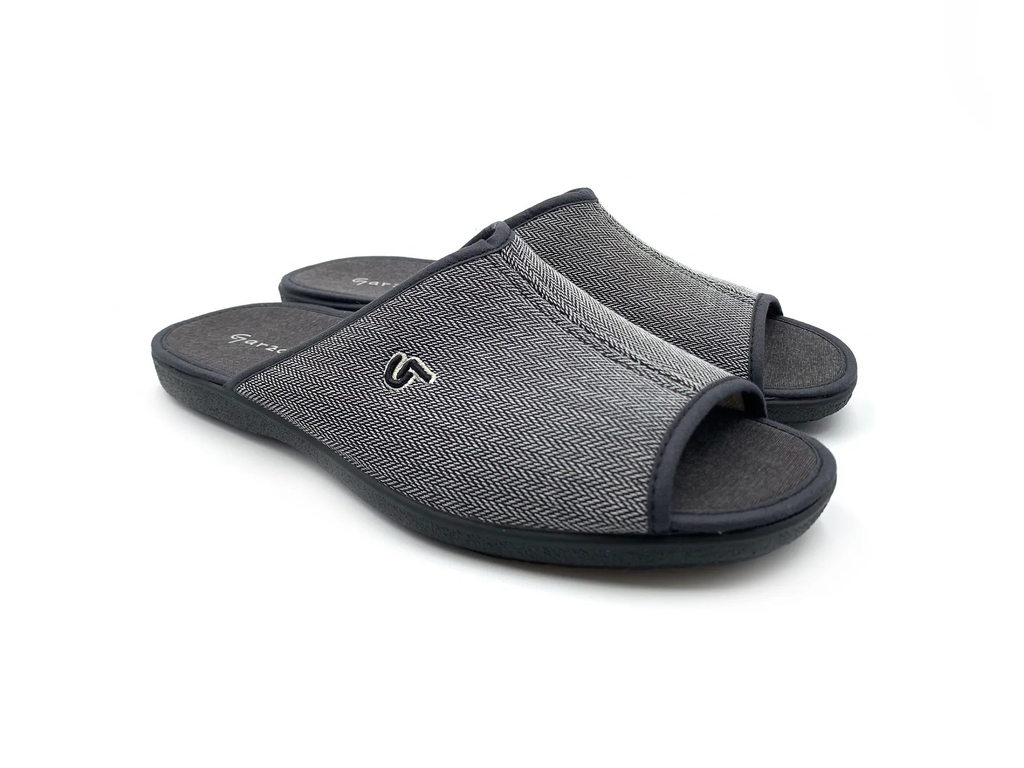 Garzon 6971.091 Zapatilla De Casa En Chancla Antracita Hombre