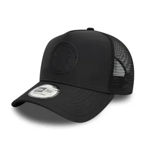 Gorra de camionero ajustable AS Roma Featherweight Poly Black 9FORTY E-Frame.