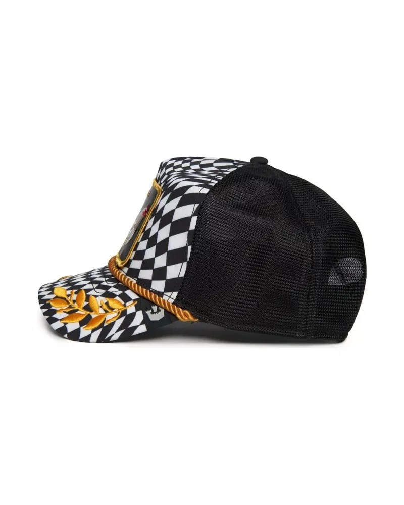 GORRA GOORIN BROS NEGRA GALLINA CHECKERED WWCD TRUCKER CAP