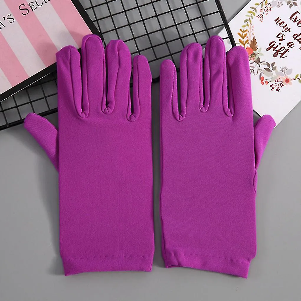 Guante de spandex para mujeres Hand Wears Thermal Hands Accessories Short Multicolor Milk Dress Ladies Sunscreen Thin For Evenin