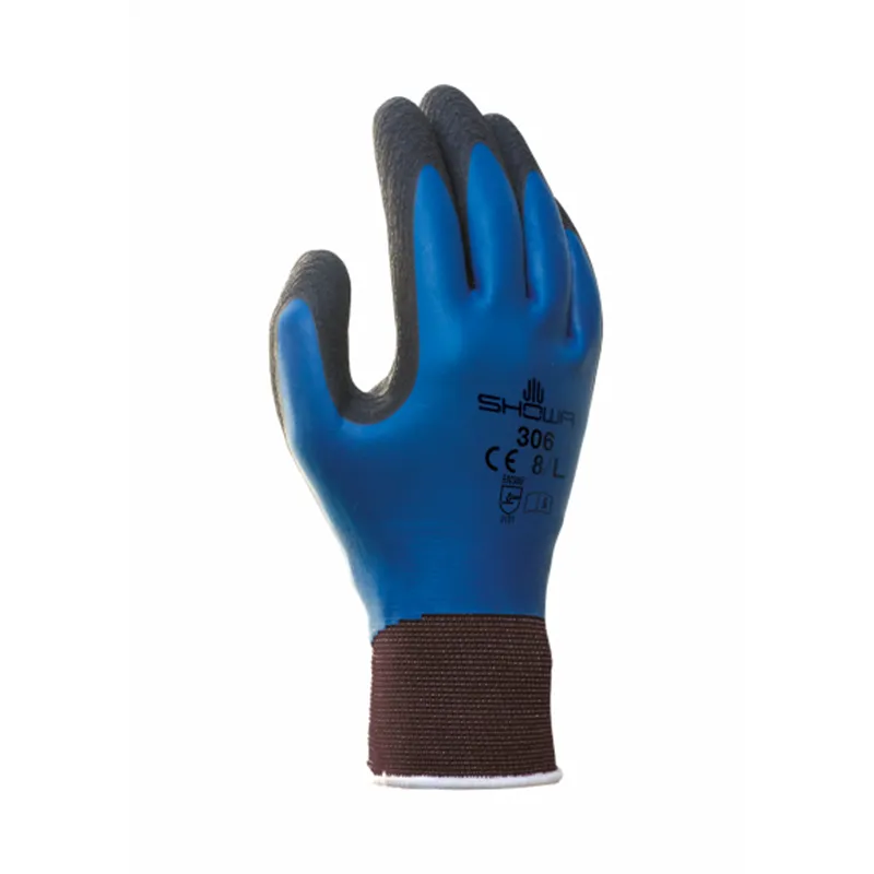 Guante SHOWA 306 de nailon / poliéster con revestimiento de látex de espuma completa duplicado con látex