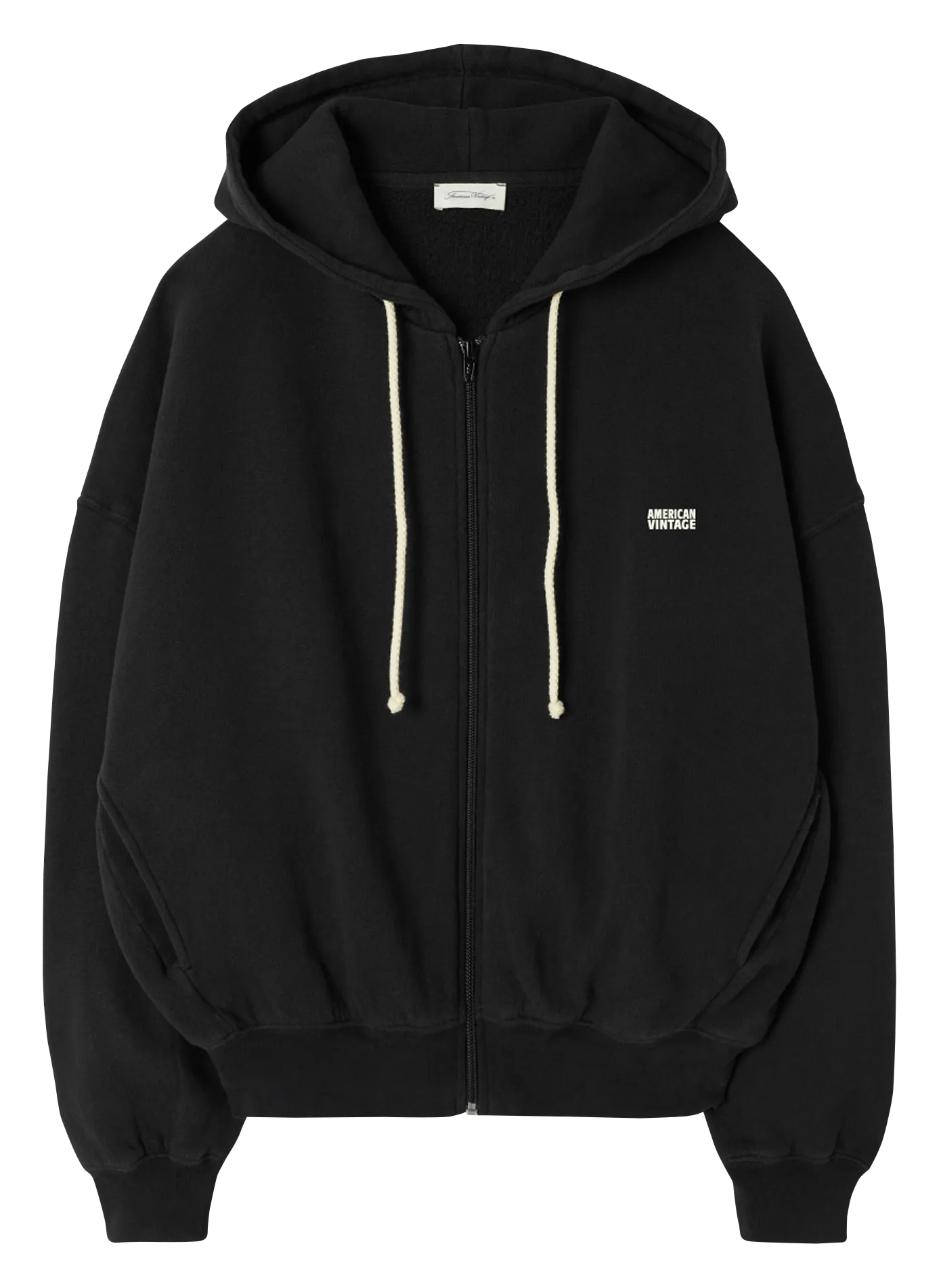IZUBIRD - Sudadera de mezcla de algodón con cuello redondo en negro