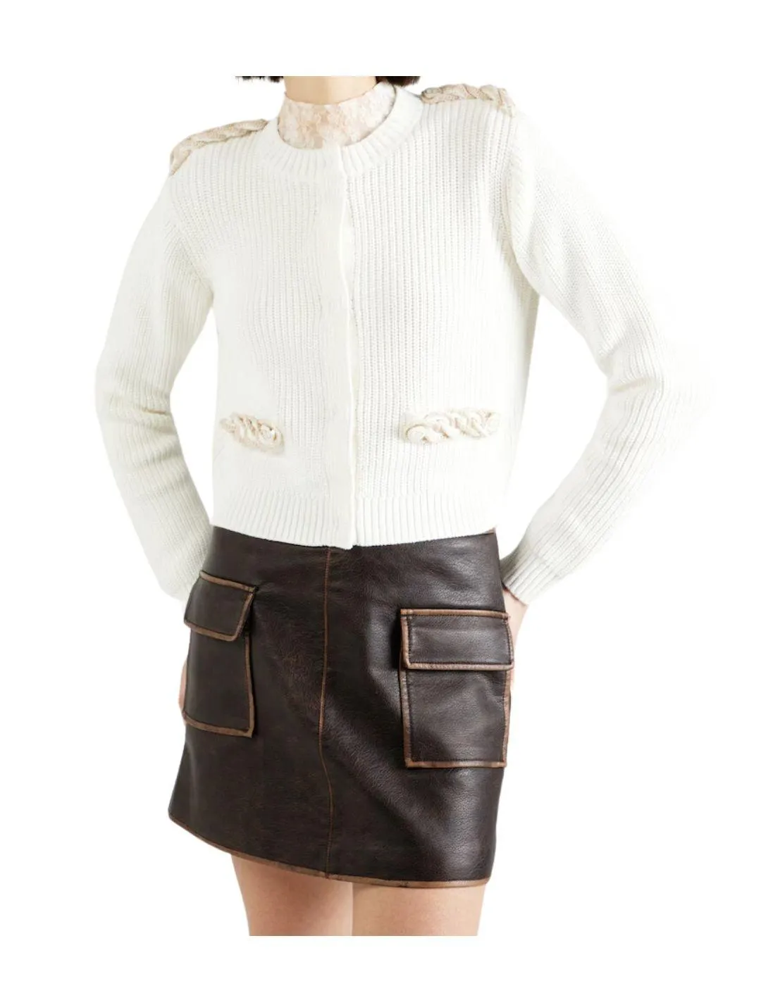 Jersey  TWINSET mujer cárdigan punto fuerte