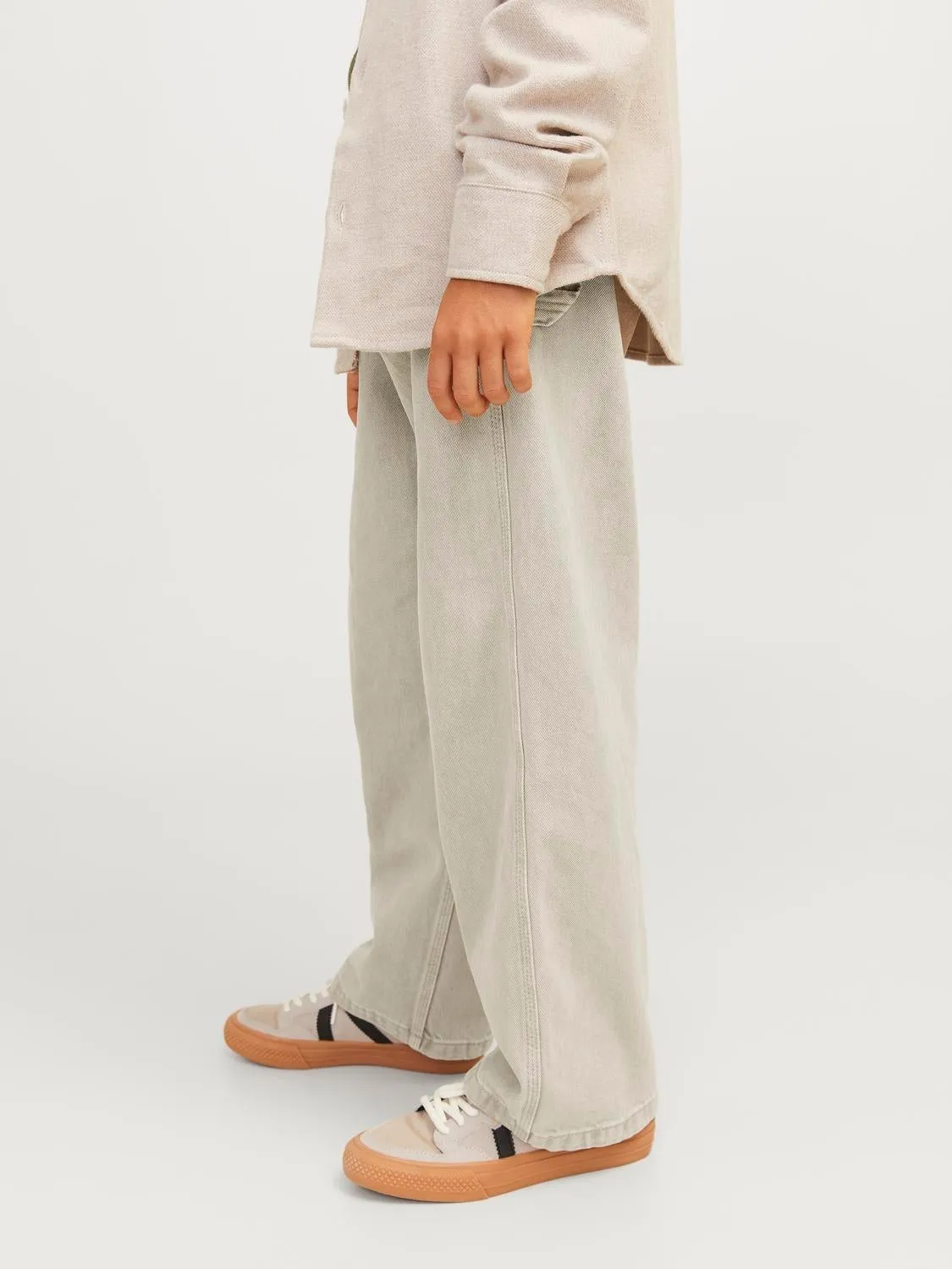 JJIALEX JJCARPENTER MF 140 SN JNR Vaqueros de corte baggy Junior | Beige | Jack & Jones®