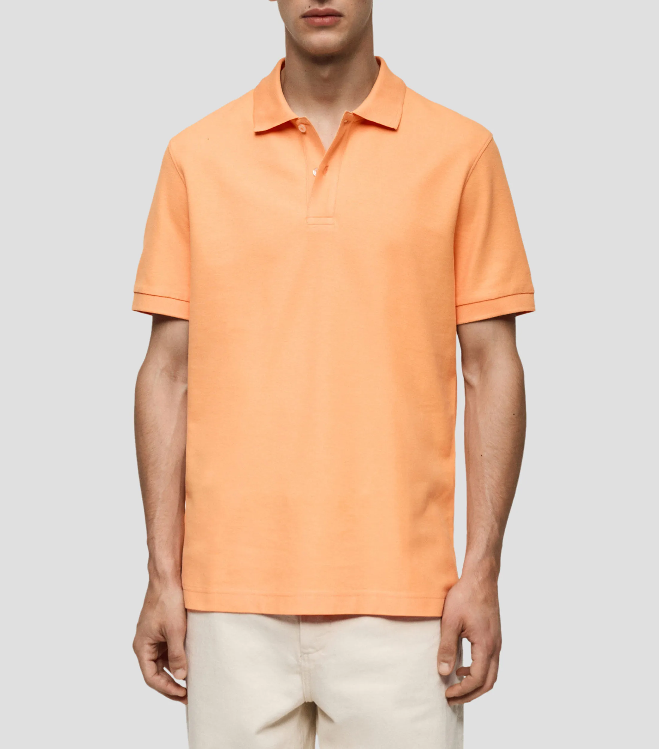 Mango Playera tipo polo con manga corta Hombre