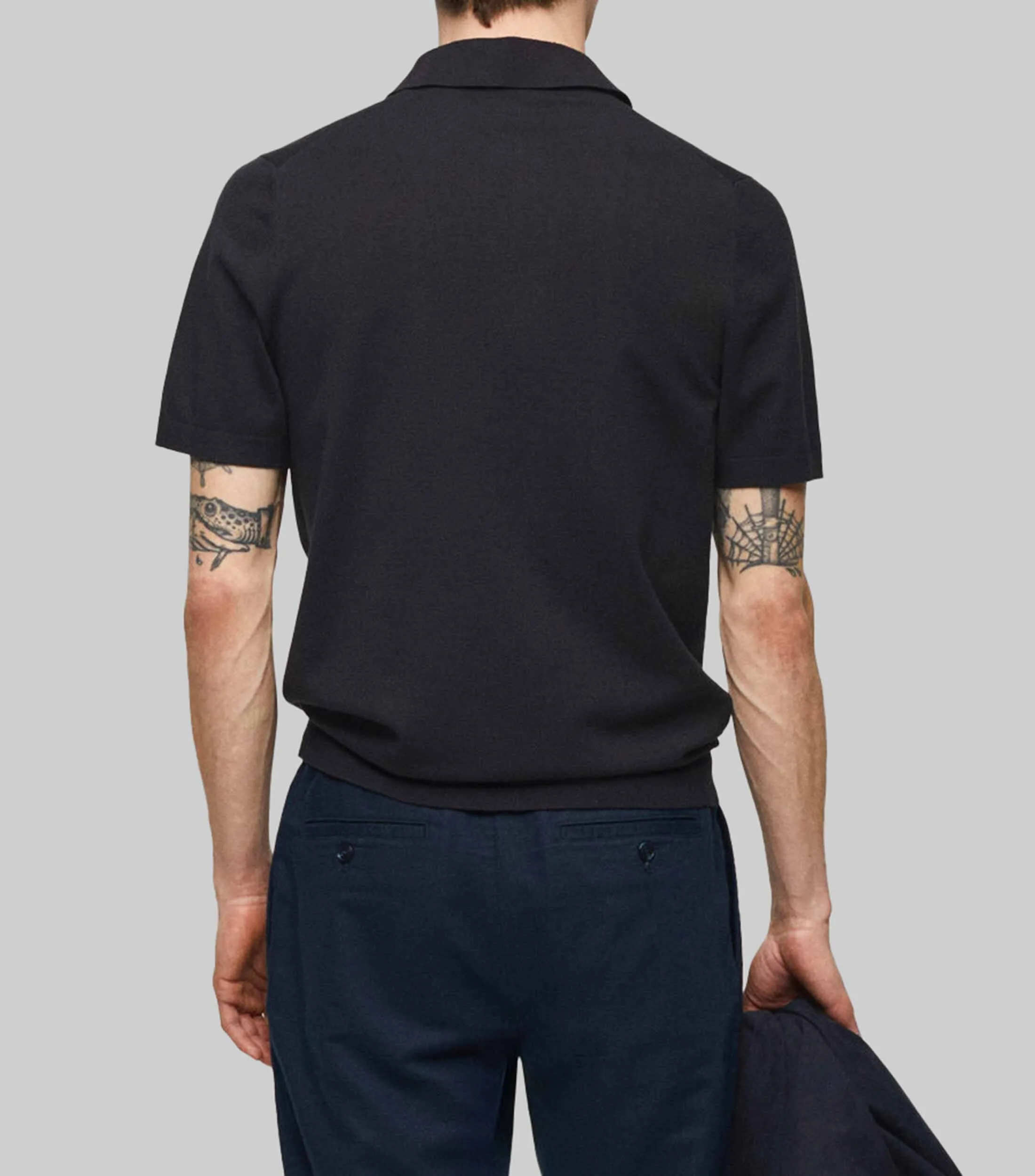 Mango Playera tipo polo lisa de manga corta Hombre