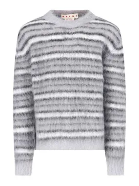 Marni Suéter Con Escote Barco - Gris