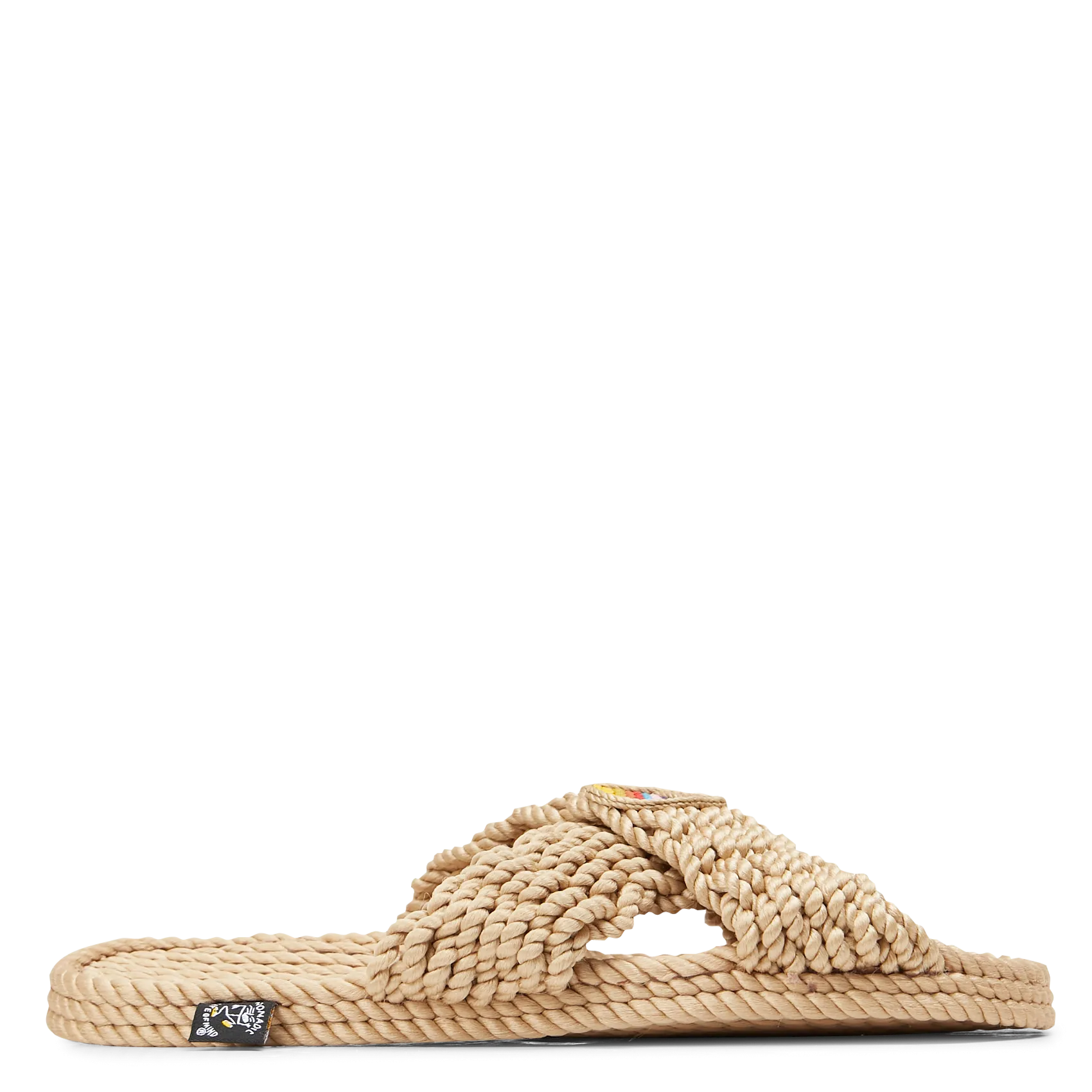 NOMADIC STATE OF MIND SLID X - Mules planas de esparto en beige