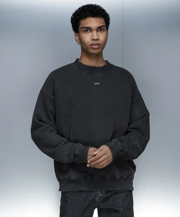 Off-White Gray Stamp Mary printed sweatshirt