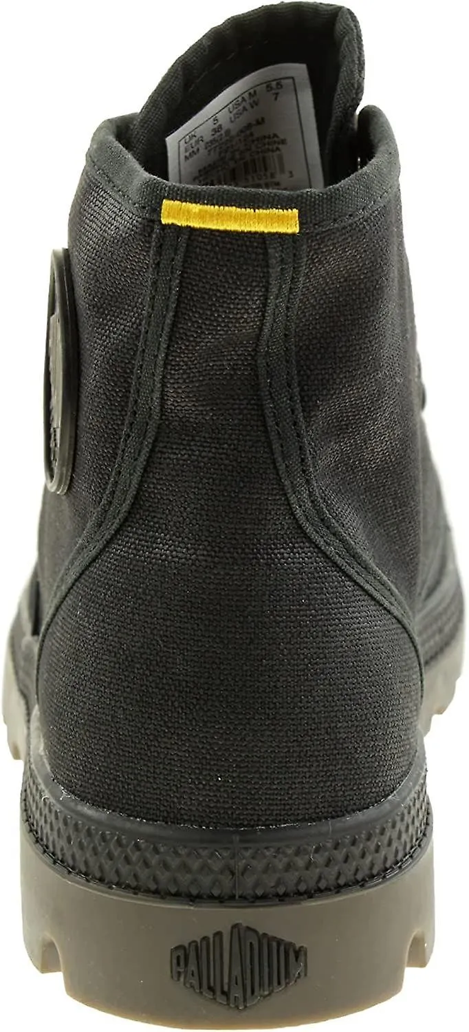 Palladium Pampa Hi Black Mens Waxed Canvas Ankle Mid Boots-9