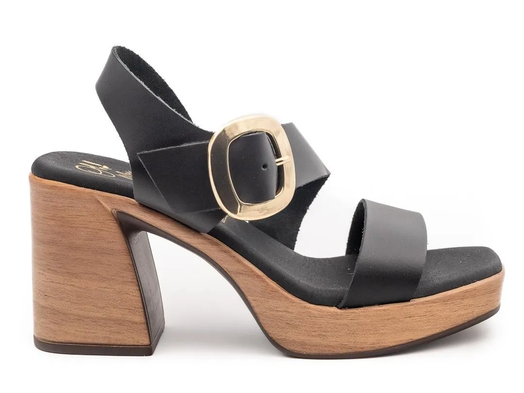 SANDALIA TACÓN MUJER OH MY SANDALS 5395 NEGRO