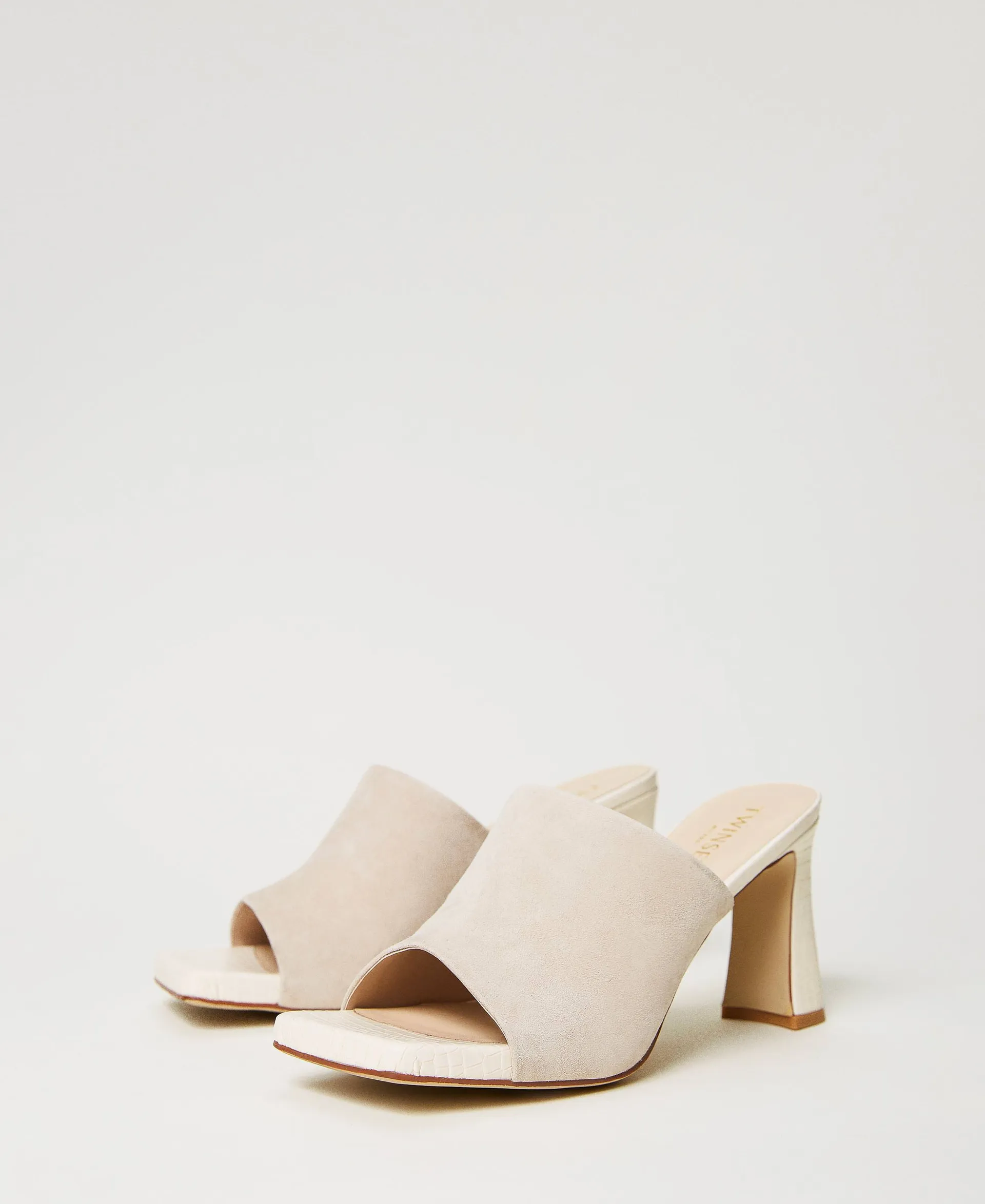 Sandalias mules de ante