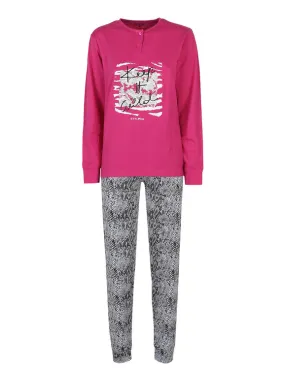 Stylosa Pijama largo de mujer de algodón con estampados.
