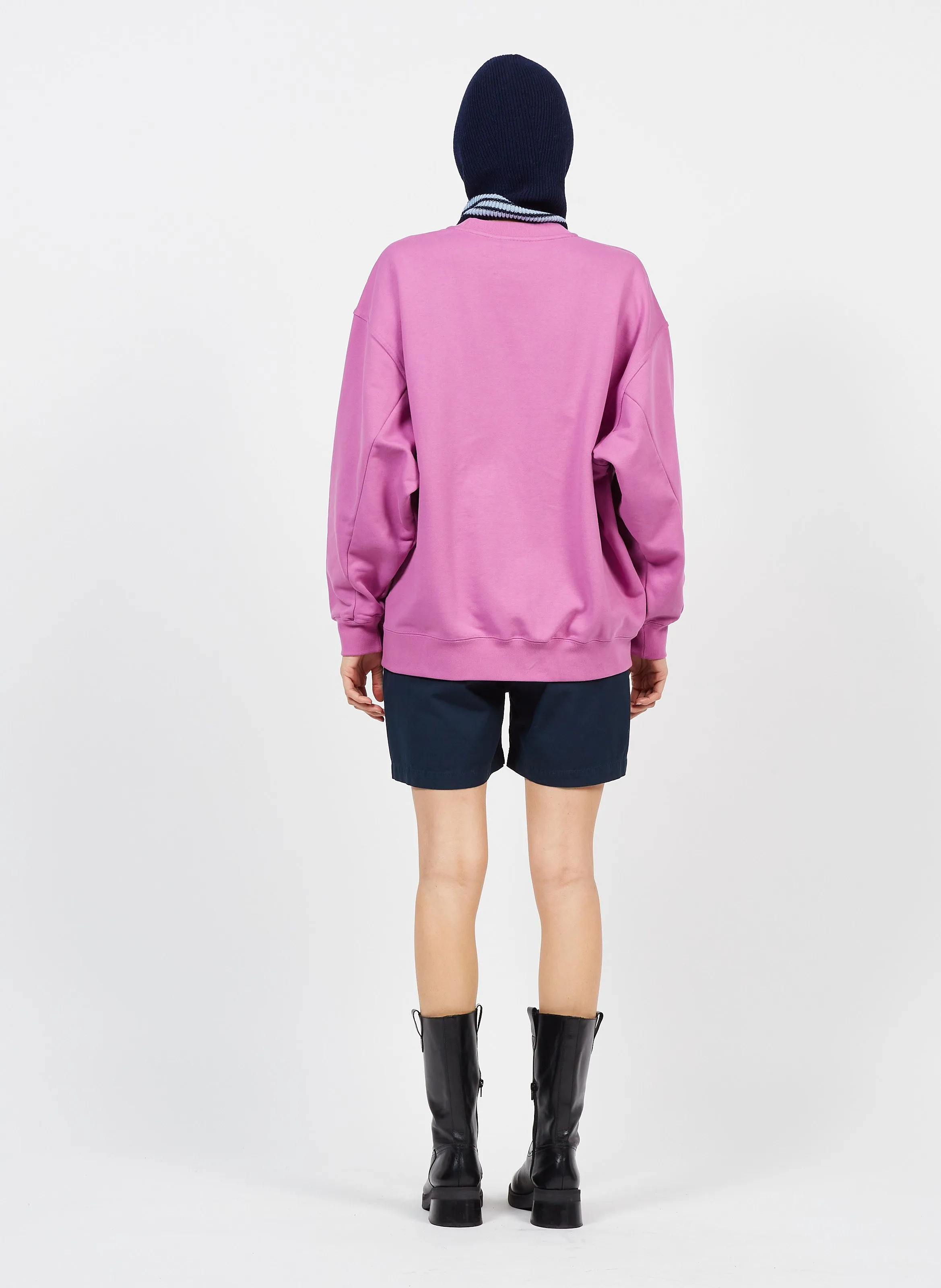 Sudadera de algodón holgada en rosa