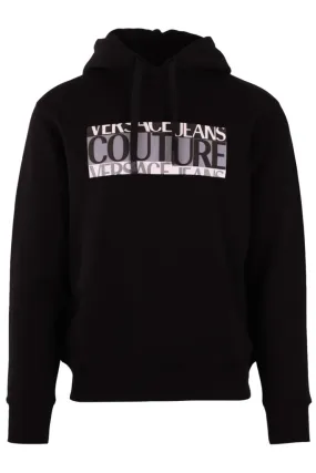 Sudadera negra con capucha con logotipo estampado