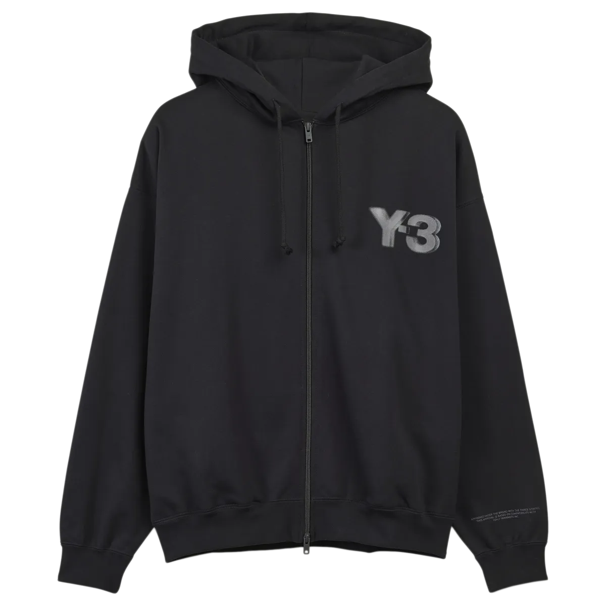 Sudadera Negra Con Logo Y Cremallera