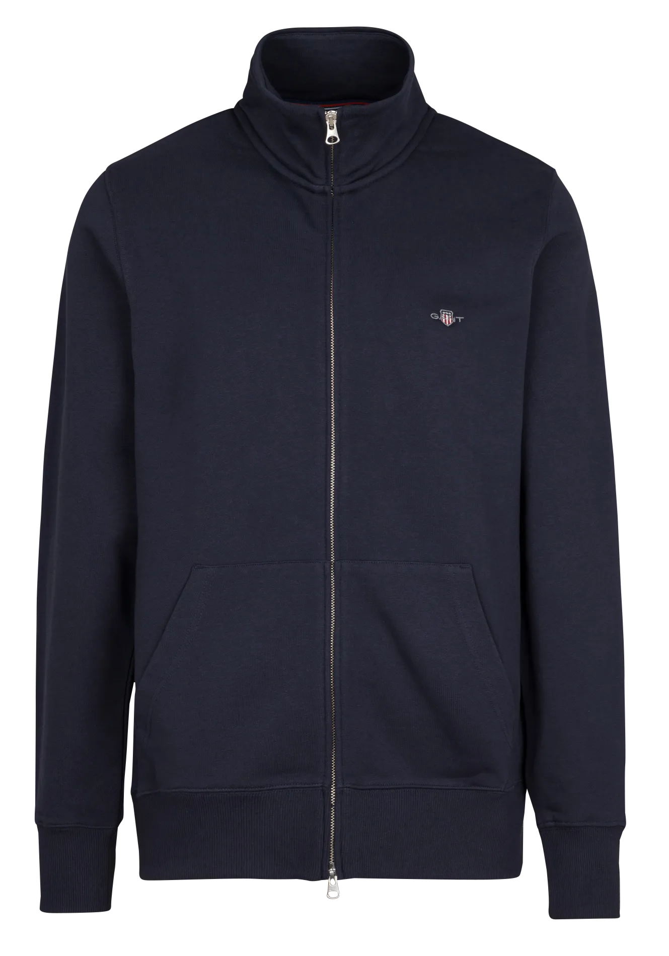 Sudadera regular fit de mezcla de algodón con cuello alto en azul