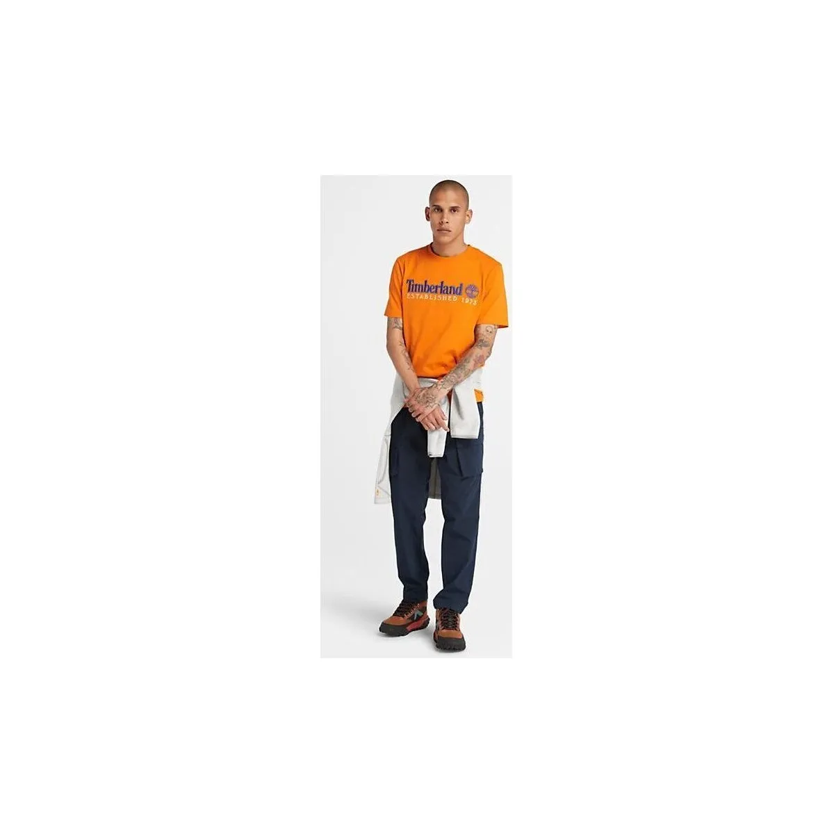 TB0A6SE1 SS EST. 1973 CREW TEE-ED1 DARK CHEDDAR