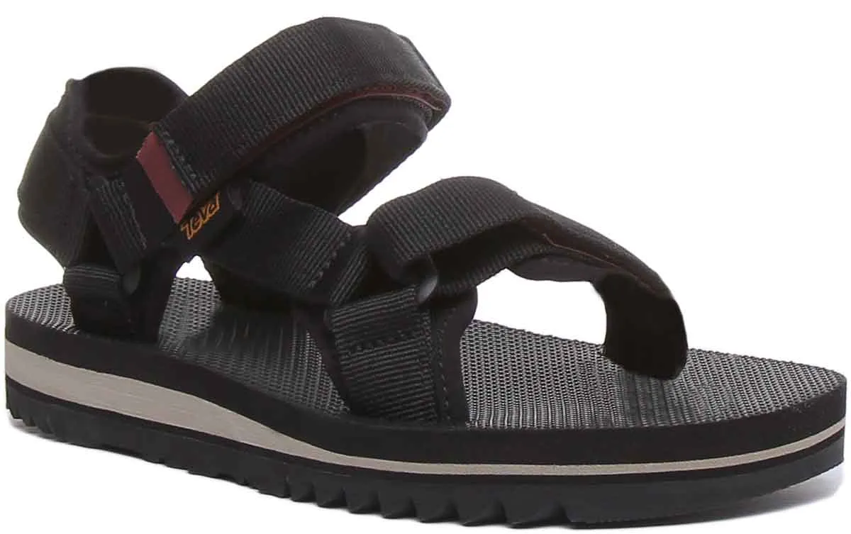 Teva Universal Trail Sandalia con correa al tobillo para mujer en negro
