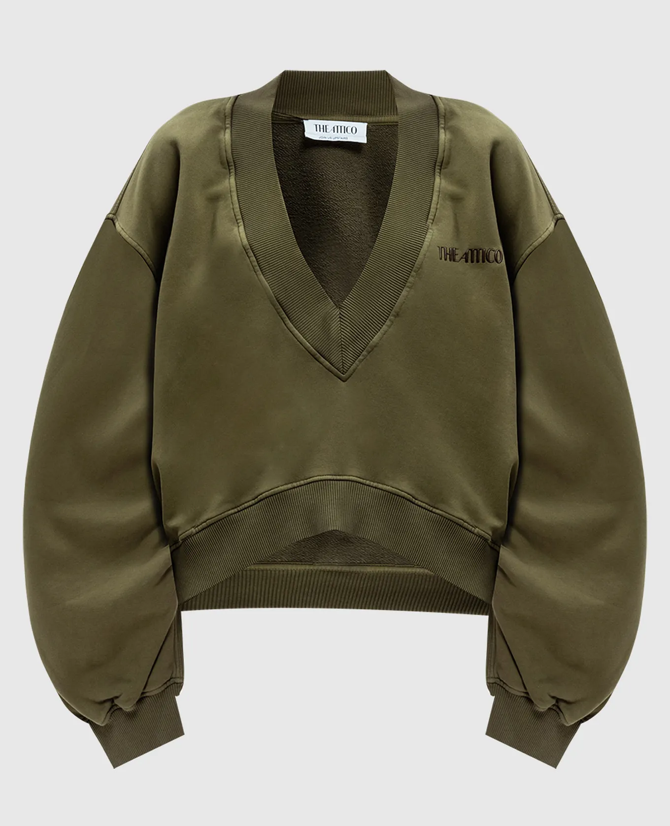 The Attico Green sweatshirt with textured logo