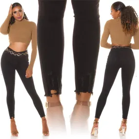Vaqueros de mujer sexy negro