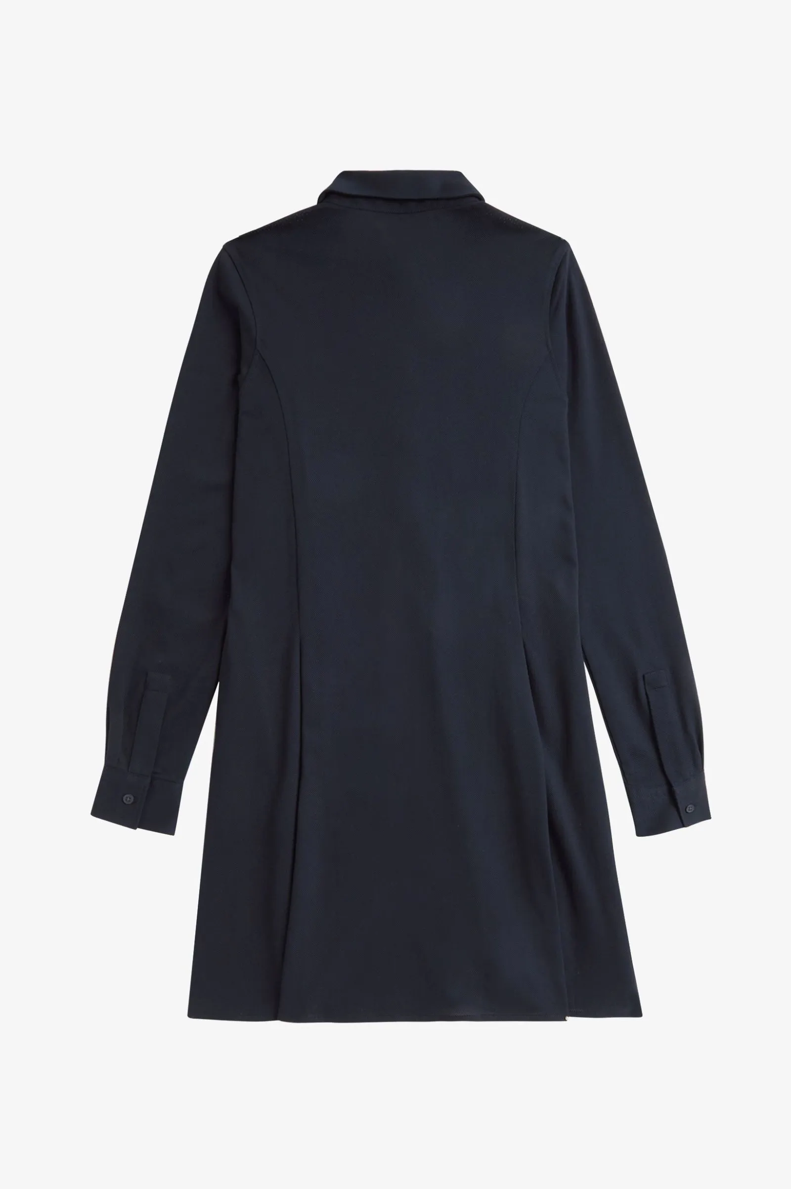 Vestido camisero de malla tejida