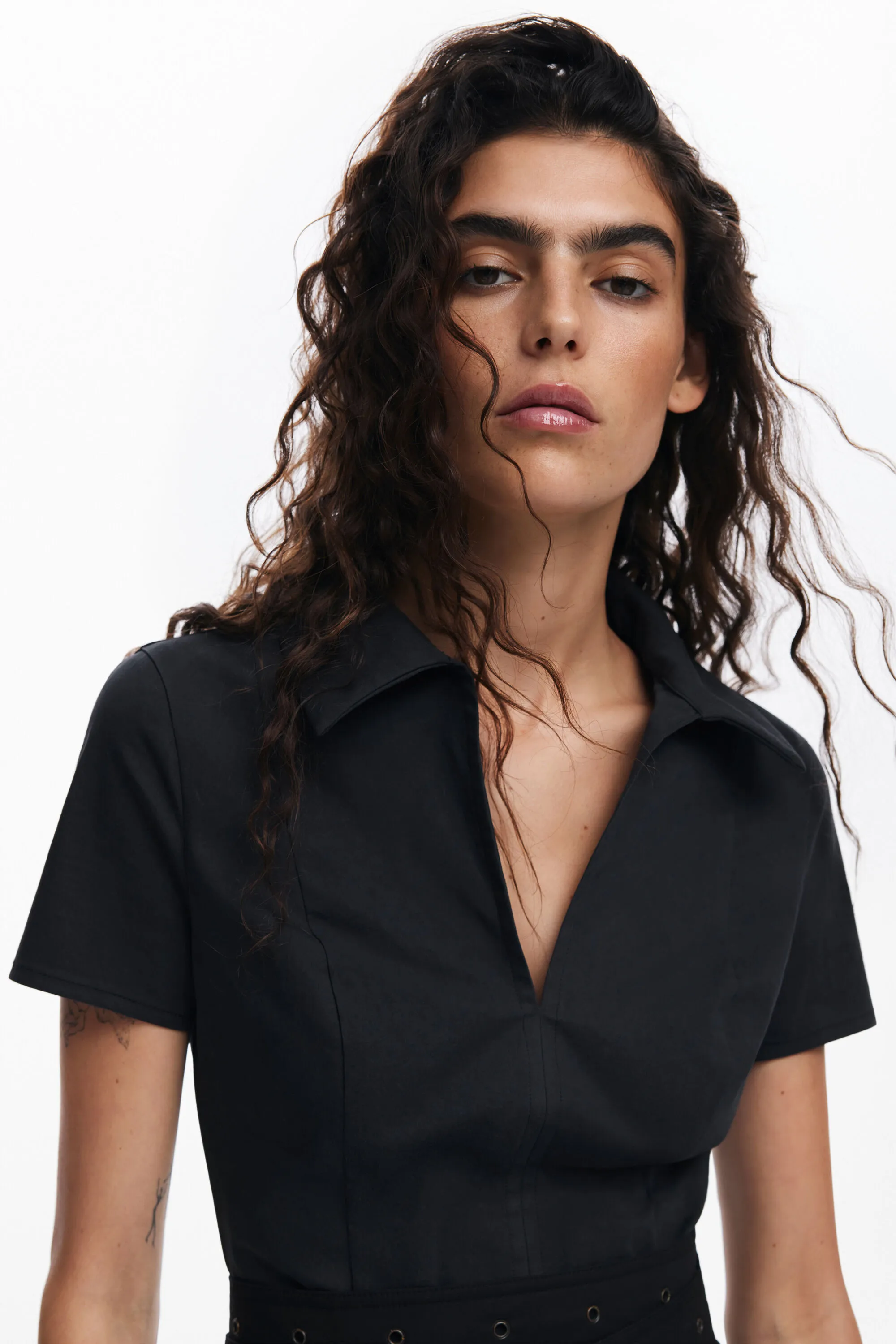 Vestido falda tablas