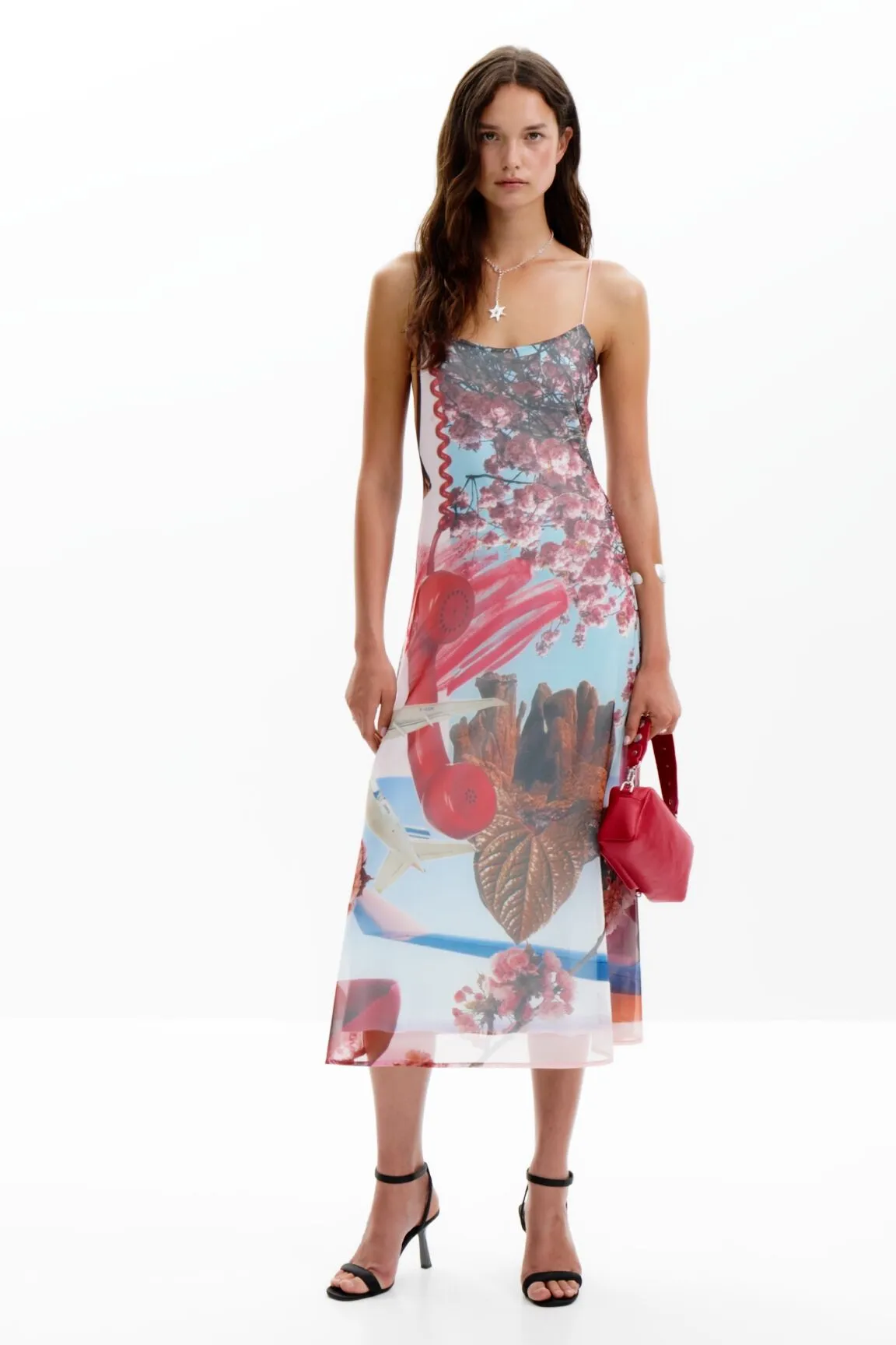 Vestido midi estampado M. Christian Lacroix