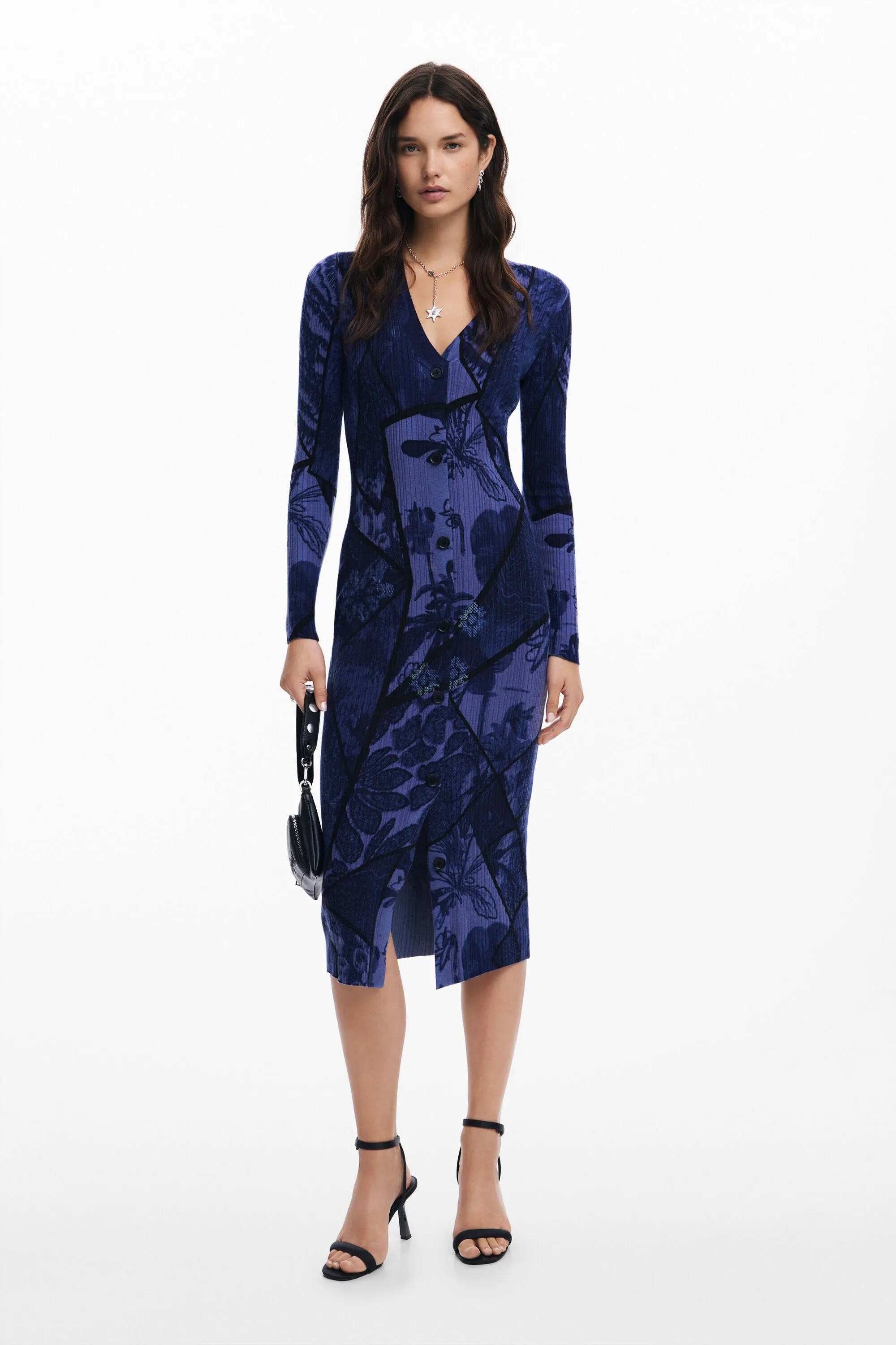 Vestido midi flores