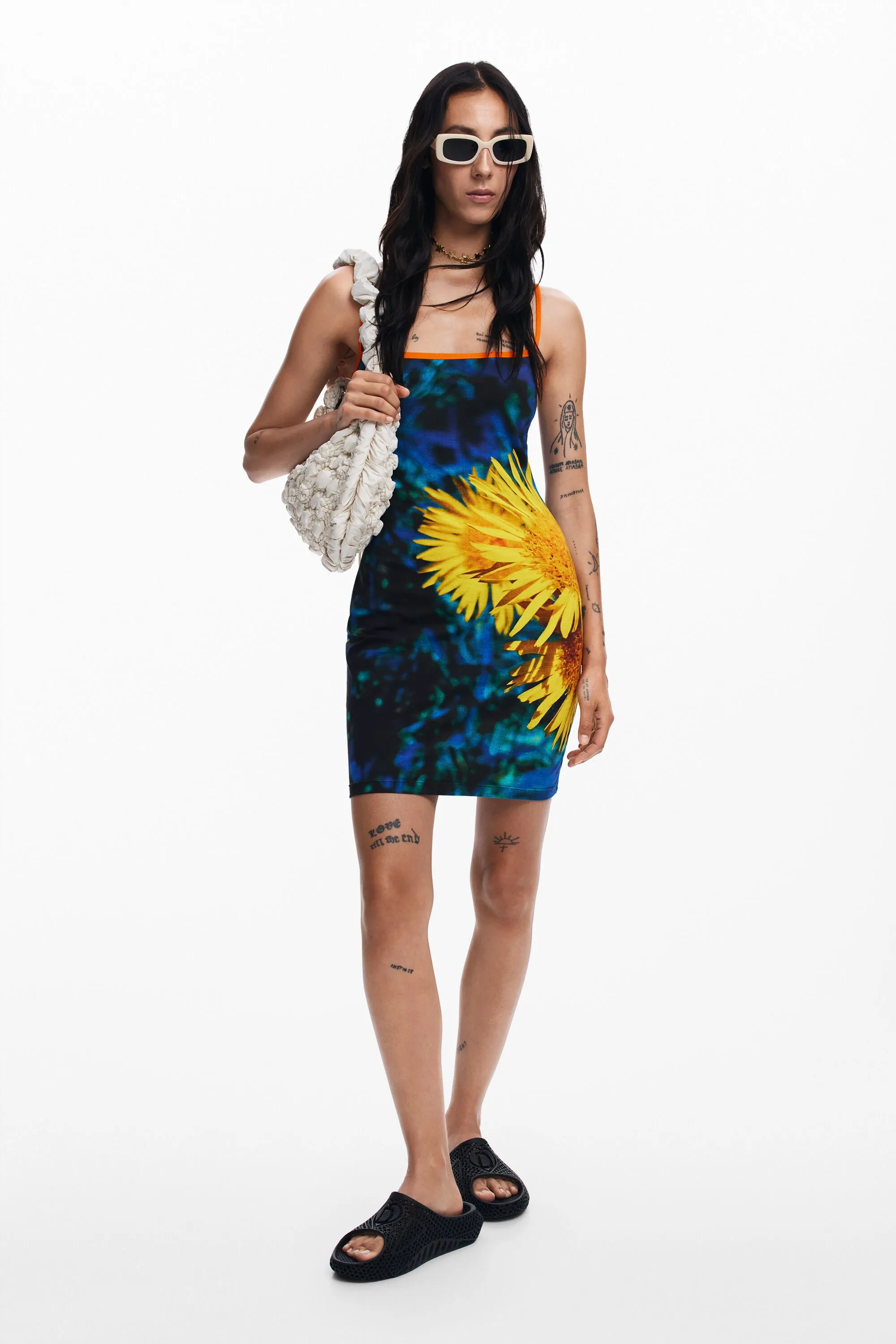Vestido midi girasoles