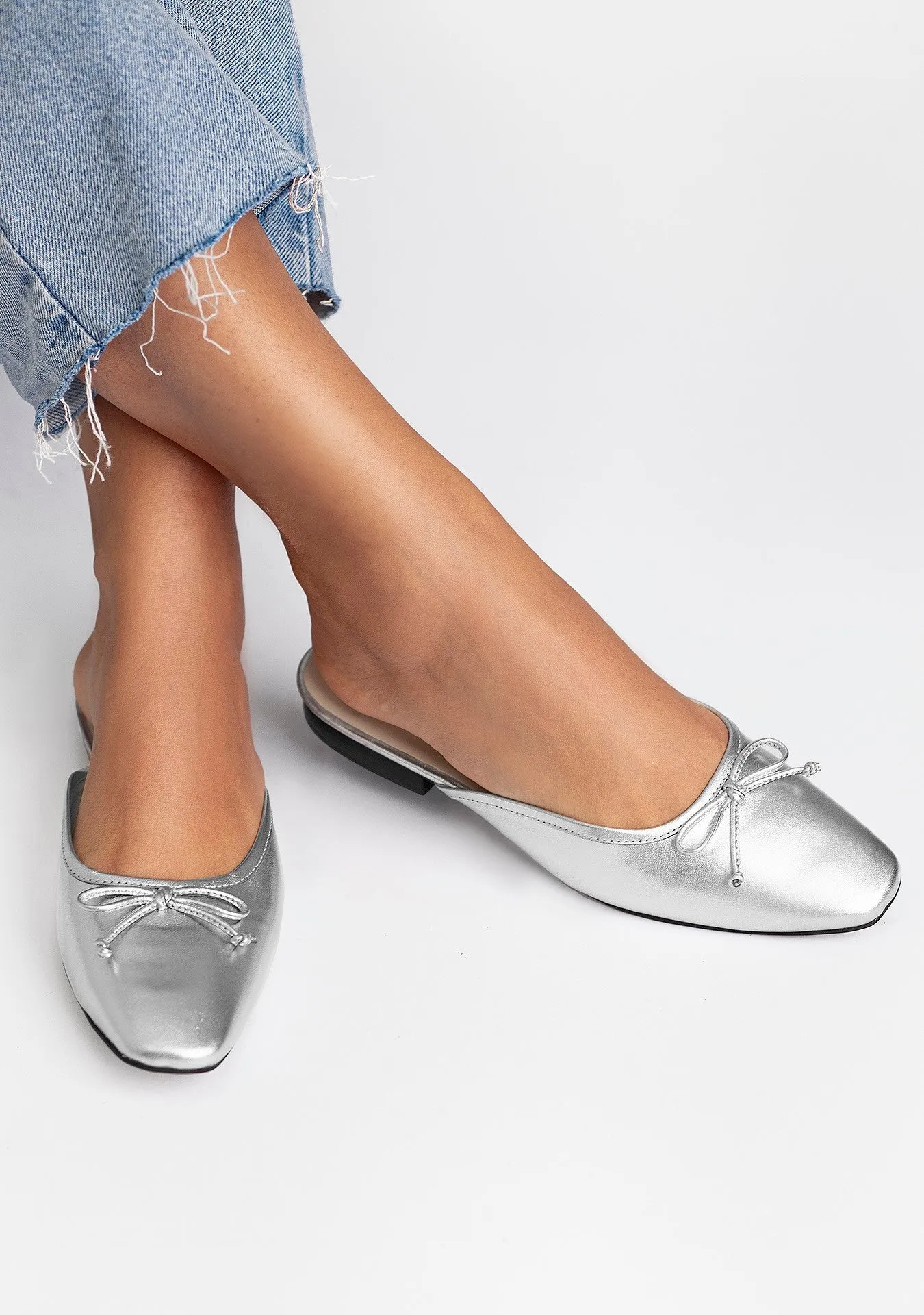 Vinci Shoes Mules Paula plateadas