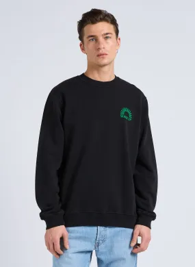 WAKE UP - Sudadera regular fit de algodón orgánico en negro
