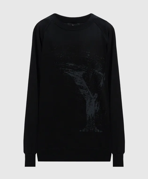 Y`S Yamamoto Black sweatshirt with logo print