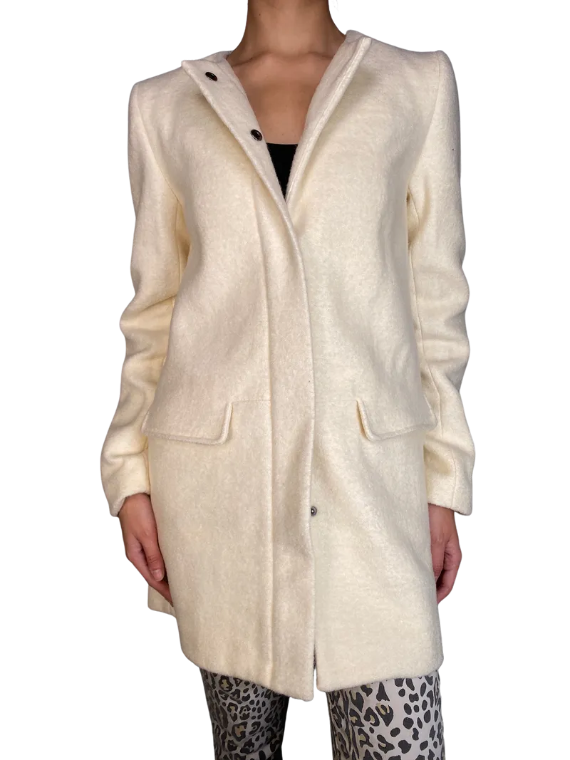ZARA Abrigo Crema