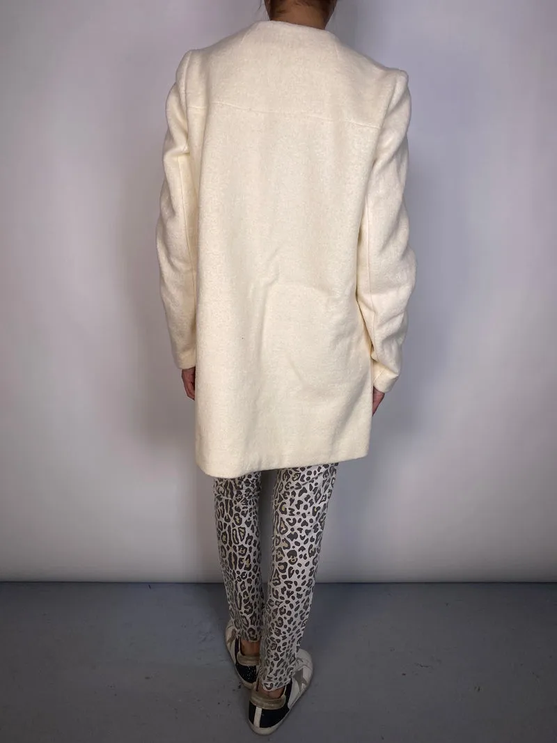 ZARA Abrigo Crema
